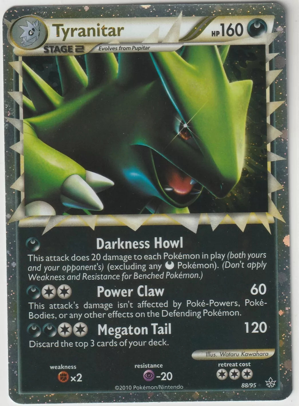 Pokemon Unleashed Holo Ultra Rare 88/95 Tyranitar Prime Amazing Foil Check PICS!