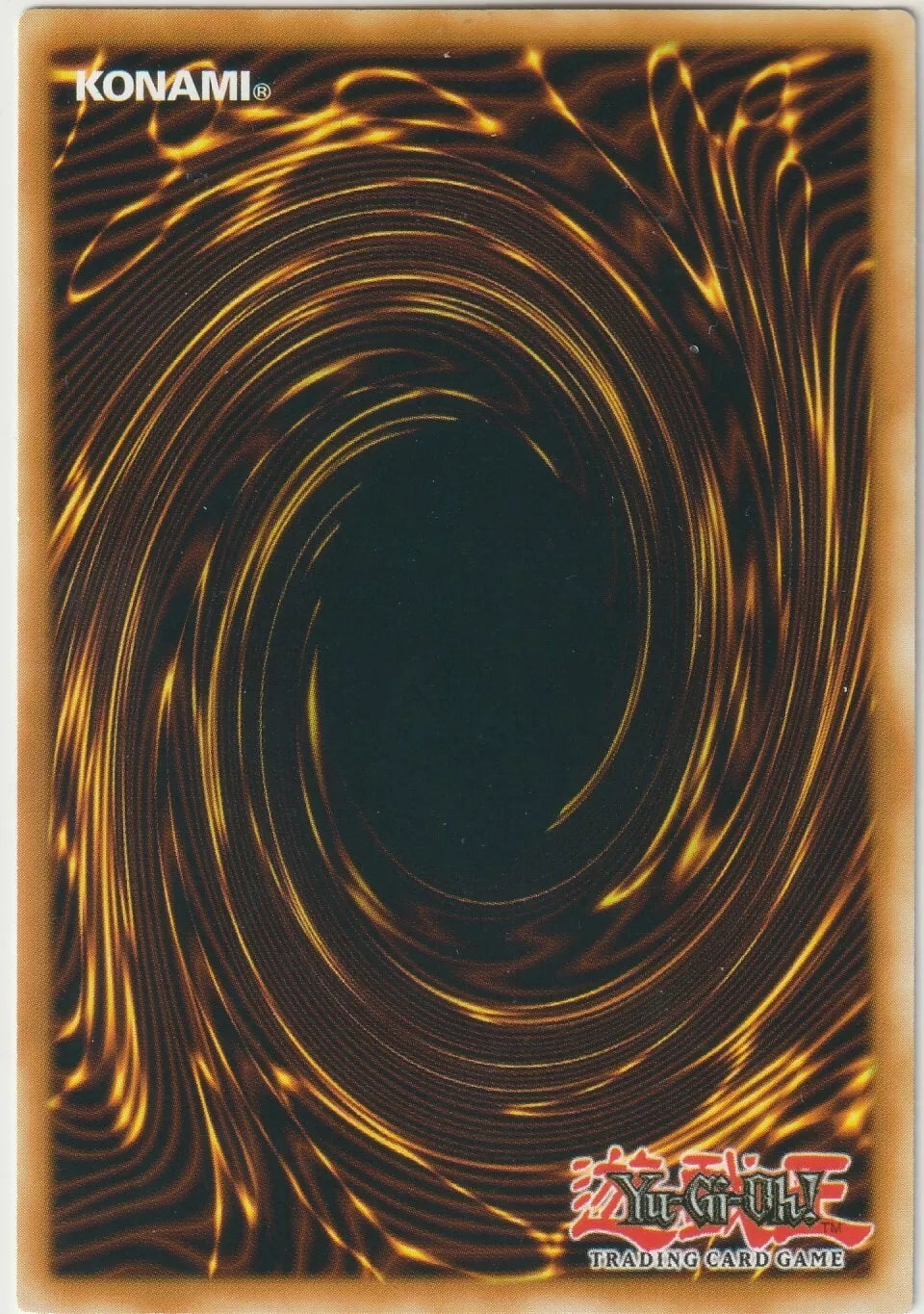 Back of the card showing the classic Yu-Gi-Oh! swirl pattern in near-mint condition.