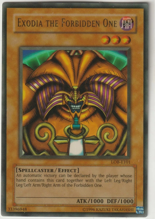  Yu-Gi-Oh Exodia the Forbidden One holographic front, Lightly Played condition.