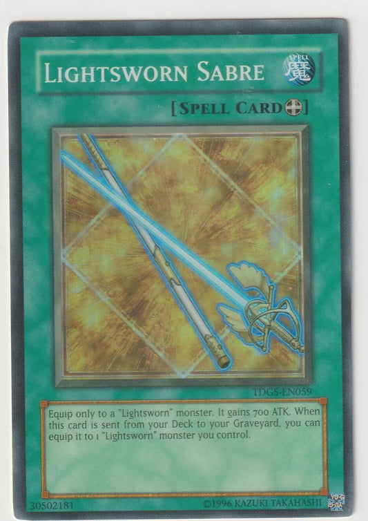 Yu-Gi-Oh! 2008 The Duelist Genesis TDGS-EN059 Lightsworn Sabre Super Rare front image.