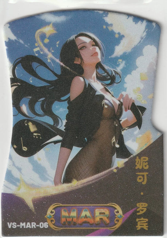 One Piece VS-MAR-06 Die Cut Glitter Card Nico Robin Waifu Straw Hat Pirates